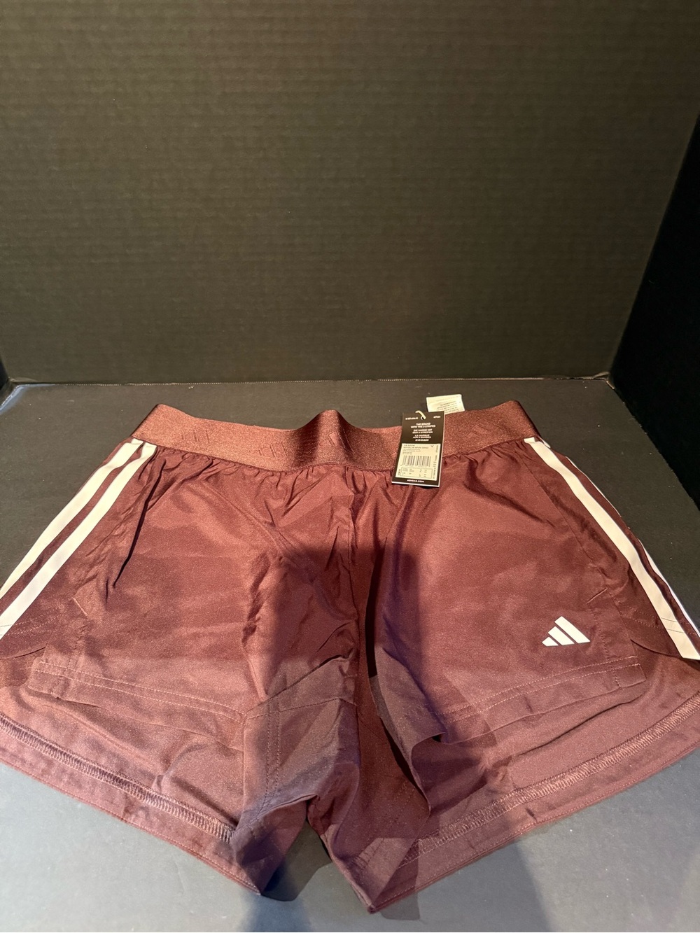 Adidas women's brown Performance Shorts with Side Stripes size medium